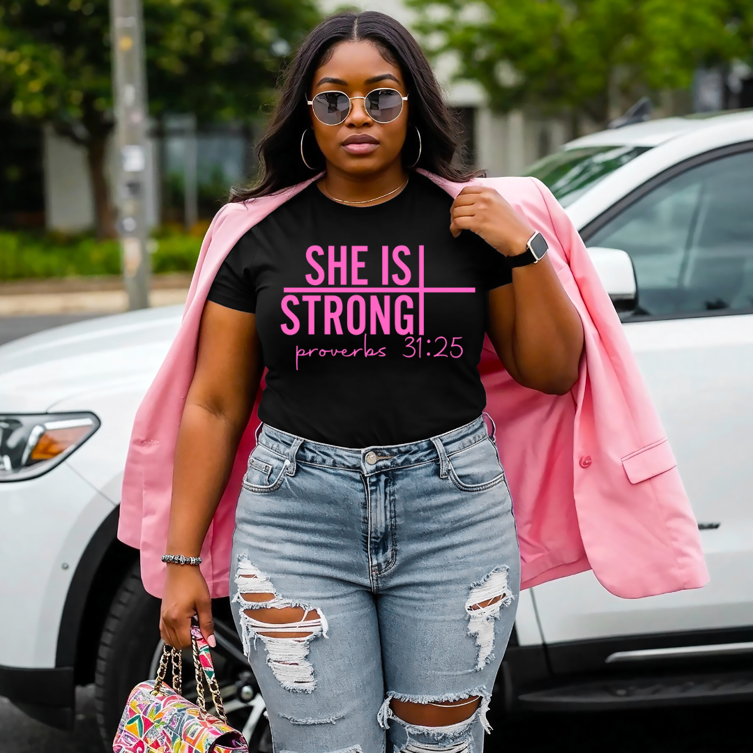 She Is Strong Proverbs 31:25 | Unisex Shirt