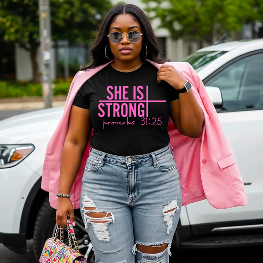 She Is Strong Proverbs 31:25 | Unisex Shirt